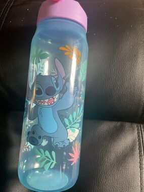 Stitch Disney Water Bottles with Purple Lid